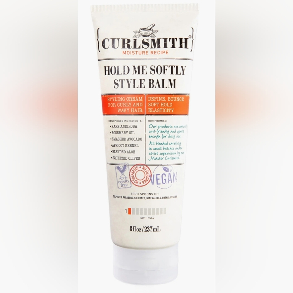 Curlsmith Hold Me Softly Style Balm 8oz Curl Defining Cream Soft Hold Curly Wavy